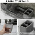 thumbnail image 5 of Toothbrush Holder for Bathrooms, 2 Cups Toothbrush Organizer for Bathroom Countertop, Toothbrush Holder Toothbrush Storage for Shower, Tooth Brushing Holder Cup Tray and Toothpaste Caddy Black, 5 of 6