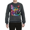 thumbnail image 3 of Cute Cat | Dean Russo Art Animal Lover Unisex Crewneck Sweatshirt, Charcoal, X-Large, 3 of 6
