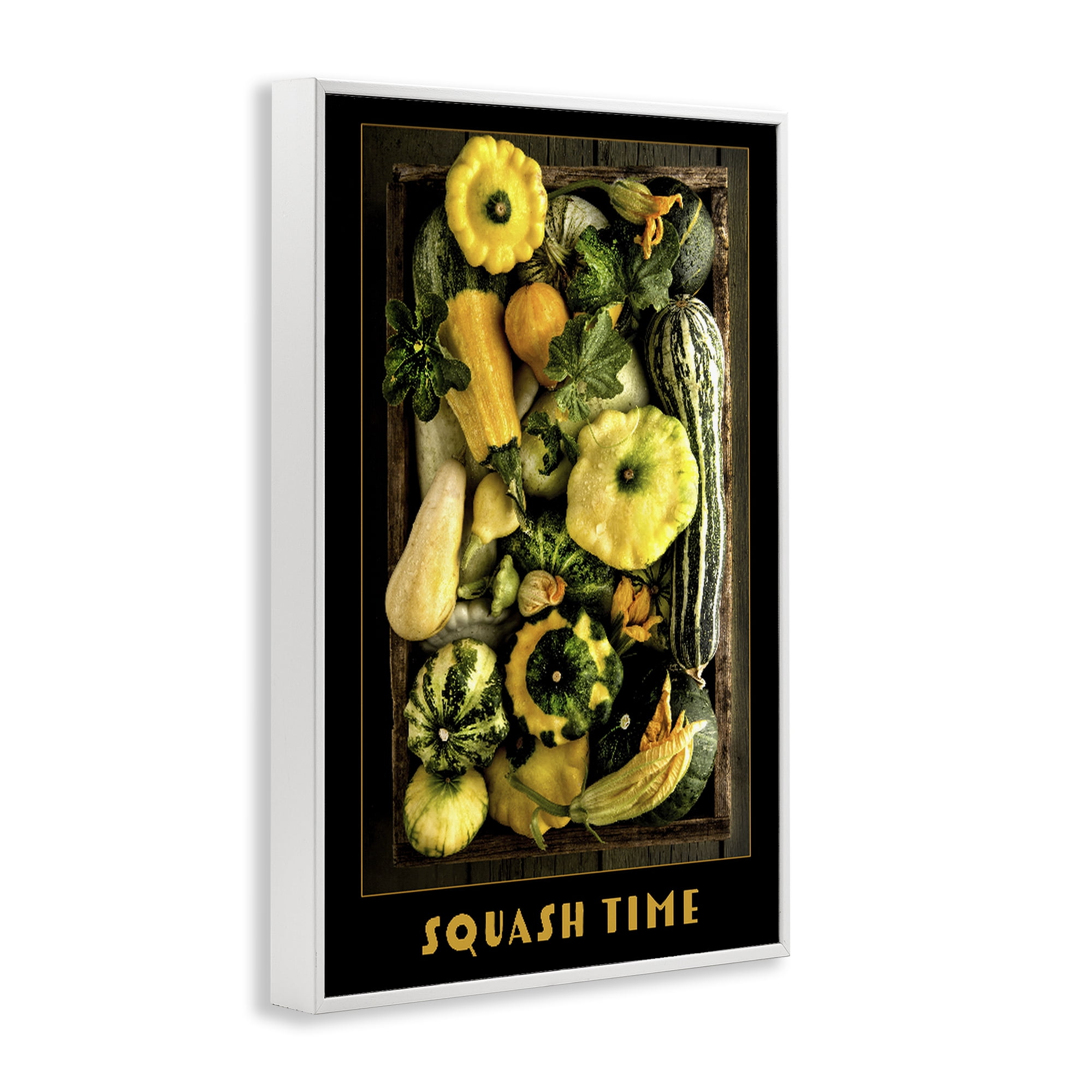 Stupell Industries Squash Time Vibrant Vegetables White Framed Giclee Art, design by Carl Kravats