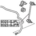 thumbnail image 2 of Febest FRONT LEFT STABILIZER LINK / SWAY BAR LINK # 0323-GJFL OEM 51321-SLA-003, 2 of 2
