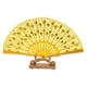 thumbnail image 1 of Fan plegable de cordón del estampado de flores hecho español, regalos de del Amarillo, 1 of 6