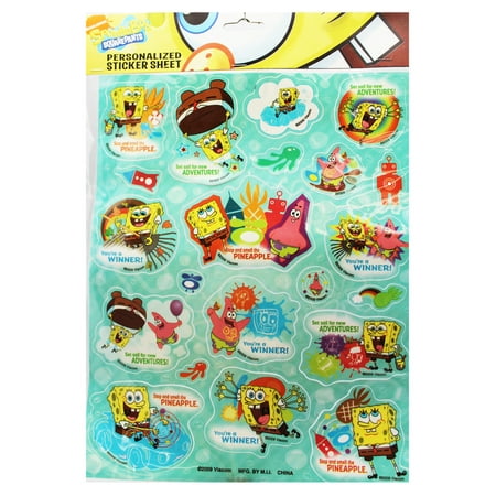 - Spongebob Squarepants Patrick and Spongebob Assorted Sticker Set (19 Stickers)