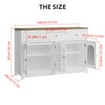 thumbnail image 3 of Yeshouse Farmhouse 55'' Sideboard Buffet Cabinet, Large Kitchen Cabinet Display with Adjustable Shelves,3 Drawers and 4 Doors, Wine Storage Buffet Coffee Bar for Dining Room Living Room, 3 of 7