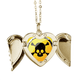 thumbnail image 1 of Logo fondo amarillo sustancia letal Collar colgante en forma de melocotón con alas Unbranded M, 1 of 3