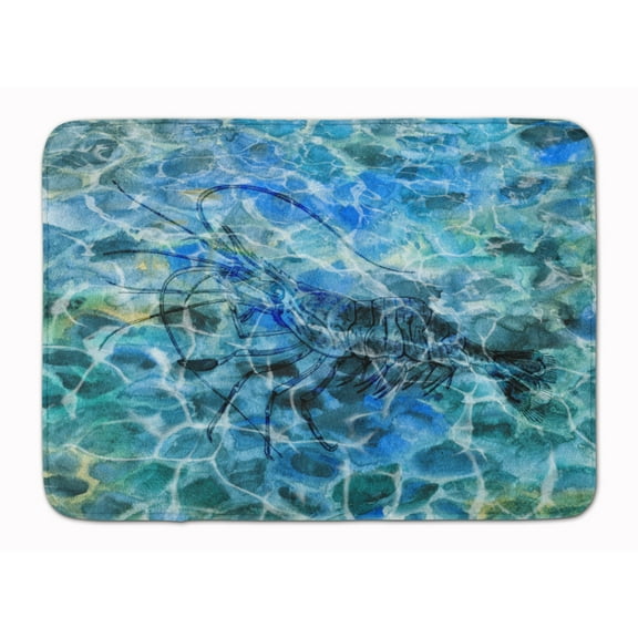 Shrimp Under water Machine Washable Memory Foam Mat
