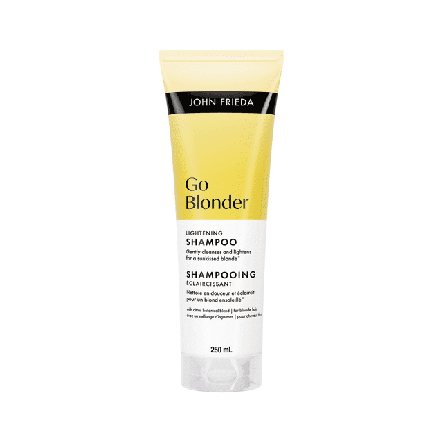 John Frieda Go Blonder Shampooing Éclaircissant pour Renforcer et Restaurer les Cheveux Blonds