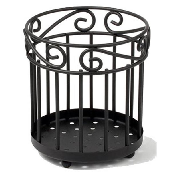 55810 Scroll Grande Utensil Holder Black