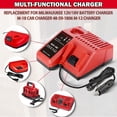 thumbnail image 3 of Auto Rápido Charger para Mil*wau*kee para M12 y para Batería M18, Vehículo Portátil de 12V Charger para 48-59-1812 48-11-2420 48-11-1815 48-11-1840 48-11-1841 48-11-1850, Enchufe de Encendedor de 12V, 3 of 10