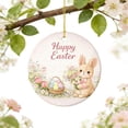 thumbnail image 5 of 2026 Easter Acrylic Ornament Bunny with Flower Bouquet Egg Basket Decoration 8cm x 8cm Spring Keepsake for Tree Display Home Festive Decor, 5 of 5