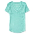 thumbnail image 2 of Aeropostale - Camiseta adornada con minibolsillo para mujer, verde, extragrande Aeropostale Camiseta adornada, 2 of 2