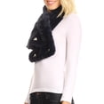 thumbnail image 3 of Sakkas Colette Faux Mink Warm Winter Soft Luxurious KeyHole Scarf - 1787-navy - One Size Regular, 3 of 5