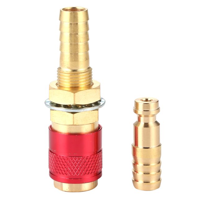 Btafrte Adaptador Gas Refrigerado Por Con Conector Rápido 10 Mm para Soplete Soldadura MIG TIG (rojo)
