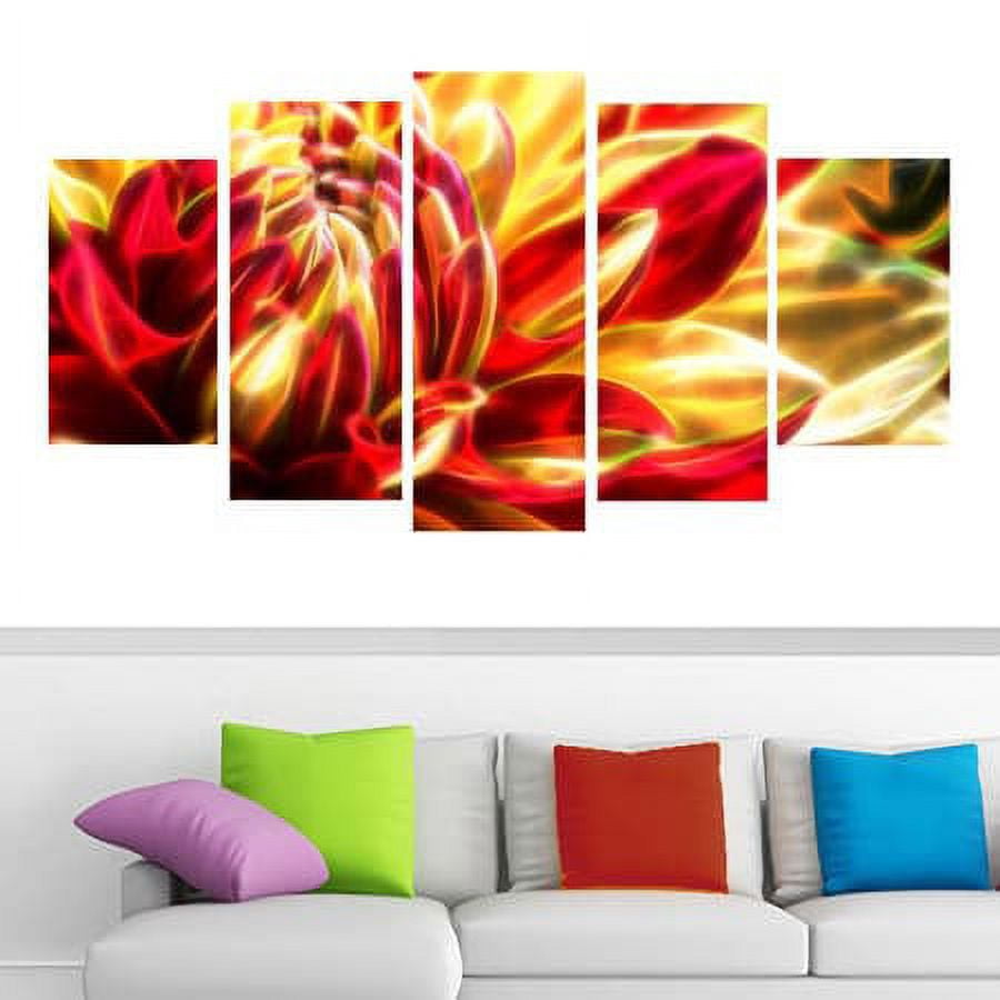 Design Art Abstract Blossoming Water Lily Canvas Art, 32" x 16"