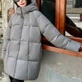 thumbnail image 6 of SELONE Women's Winter Coats Knee Length with Hood Fleece Jacket Zipper Long Sleeve Outerwear with Pockets Soild Tops L, 6 of 9