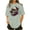 Green, variant on Women Gothic Tshirt Round Neck Short Sleeve Skull Print Casual Comfy Boho Vacation Holiday Beach Travel Loose Tee, Green 4XL
