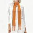 thumbnail image 3 of Unique Bargains 1 Pc Scarf Solid Color Neck Scarf Orange, 3 of 5