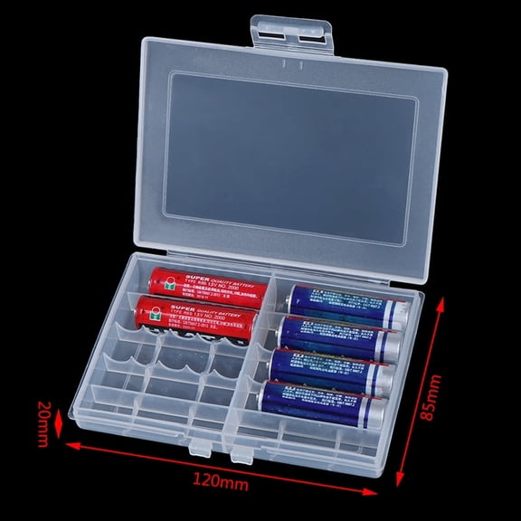 Useful 1x Hard Plastic Battery Case Box Holder Storage for 10 AA/AAA Batteries