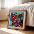 thumbnail image 6 of Pop art geometric line art dog - Digital Art Oak Framed Wall Art Print 8 x 8 inches, 6 of 8
