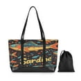 thumbnail image 7 of FORMRS Canvas Laptop Tote Bag for Women with 15.6" Computer Compartments Shoulder Handbag, Black Sardines Pattern, 7 of 7