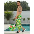 thumbnail image 2 of LA LEELA Men's Standard Beachwear Sarong Pareo Wrap One Size Floral, White Summer Vacation Aloha, 2 of 4