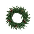 thumbnail image 2 of Christmas Cedar Pine Wreath for Front Door Evergreen Garland Natural Artificial Pine Wreath Outdoor Garden Porch Hanging Decoration Wall Grapevine Decor 18 inch, 2 of 8