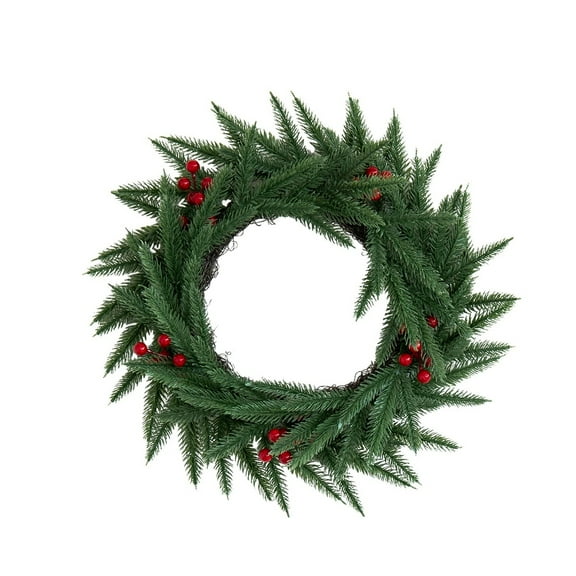 CASAFUN Norfolk Needle Pine Nut Rattan Garlands,Artificial Soft Pine Garland Christmas Decoration,Green Real Touch Greenery Garland for Table,Mantle,Staires,Wall