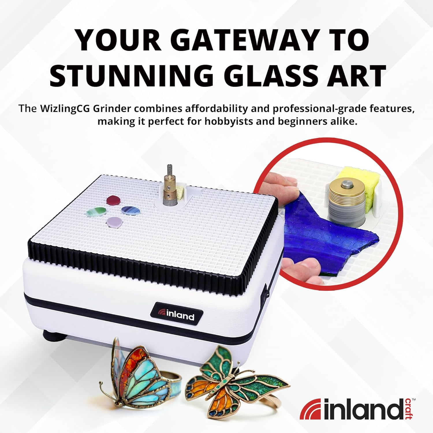 Inland Craft Wiz Glass Grinder | Stained Glass Grinding Shaping
