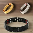 thumbnail image 3 of Bracelet Magnétique pour Hommes en Acier Titane avec Double Rangée de 4 Aimants, 3 of 6