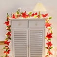 thumbnail image 2 of Cateissary Guirnalda navideña Decoraciones Decoración para el hogar Puerta de la pared Hoja Flores Vid Año Nuevo Vacaciones Guirnaldas colgantes 250 cm Kits de decoración para fiestas Tipo G Cateissary HA069852-07, 2 of 6