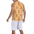 thumbnail image 5 of Easygdp Pineapples Men's Mesh Basketball Jersey Quick Drying Sleeveless Shirts Fitted Muscle Tank Tops Sport Round Neck T-Shirt - 4X-Large, 5 of 9