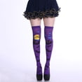 thumbnail image 2 of SAZBJOJN Thigh High Socks for Women Holiday Accessories Women's Halloween Over The Knee Socks Dress‑Up Stockings for Halloween Themed Party Night Event Purple One Size, 2 of 3