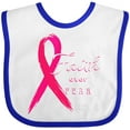 thumbnail image 3 of Inktastic Faith Over Fear Breast Cancer Awareness with Pink Ribbon Boys or Girls Baby Bib, 3 of 4