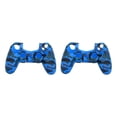 thumbnail image 1 of Tholdsy Reemplazo para la funda del controlador inalámbrico Impresión de camuflaje Cubierta de goma protectora de la piel del gel de silicona azul 2piezas, 1 of 6