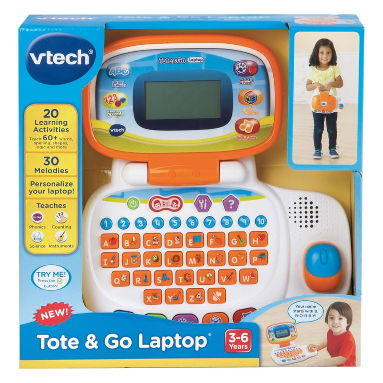Vtech Tote And Go Laptop Computer Kids Toddler Learning Games Education Pink
