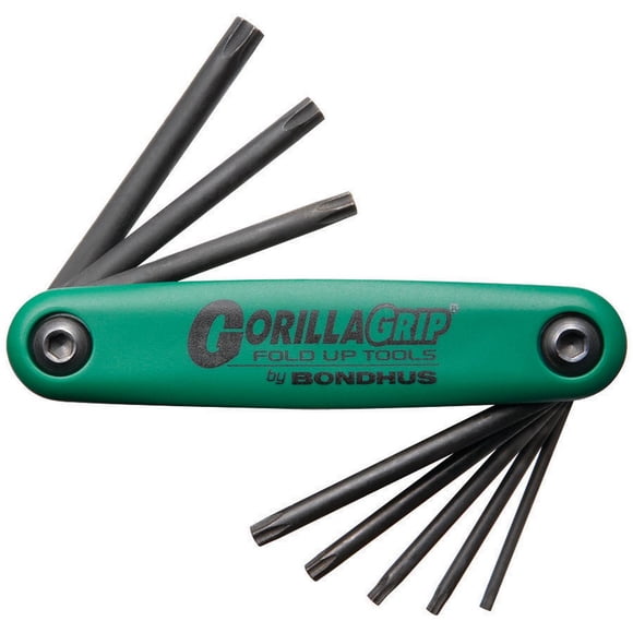 JUEGO DE 8 LLAVES TIPO TORX® RECTAS TIPO NAVAJA "GORILLA GRIP" T-6 A T-25. BONDHUS 12632 BONDHUS 12632