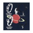 thumbnail image 3 of 2anillos De Astronauta Pareja Aleación Y 2pulseras Ajustable Plateado, 3 of 4