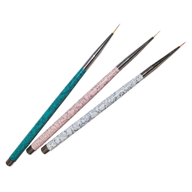 Pincel para delineador de uñas, pinceles para rayas de pintura en Gel UV para trazos cortos, detalles, mezclas y líneas alargadas