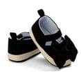 thumbnail image 5 of AJTQTH Cloth Shoes for Baby Toddler Girls Boys Unisex Velcro Straps Canvas Bowknot Walking Shoes Thick Soled Non-Slip Summer Casual Shoes Black 6-12Months, 5 of 7
