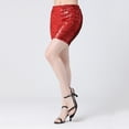 thumbnail image 5 of Dpytoraw Womens Sequin Skirt Stage Show Party Half Skirt Festival Party Short Skirt Red One Size, 5 of 5
