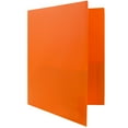 thumbnail image 4 of JAM Paper Plastic 2 Pocket School POP Folders, Orange, Bulk 96/Pack, 4 of 5