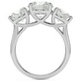 thumbnail image 2 of Pompeii 5 1/2Ct Three Stone Lab Grown Diamond Engagement Ring White Yellow or Rose Gold, 2 of 6