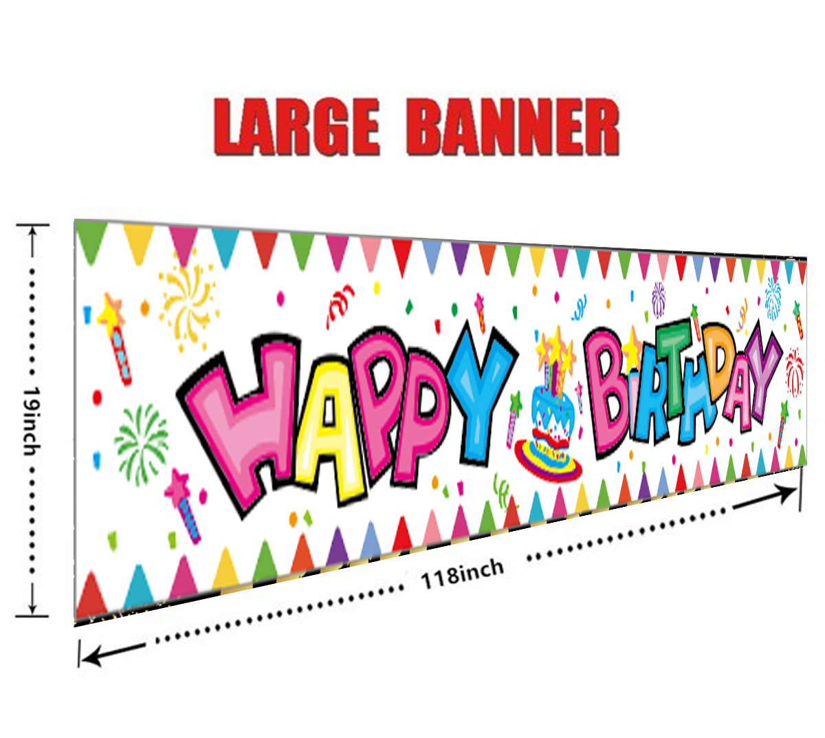 Happy Birthday Gartenflagge, 45,7x30,5 Cm – Doppelseitig Bedruckt, Aus Jute