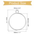 thumbnail image 2 of Uxcell Open Back Bezel Pendants, 50Pack Round Hollow Frame Charm Geometric Blank Trays for Resin (Bright Silver), 2 of 6
