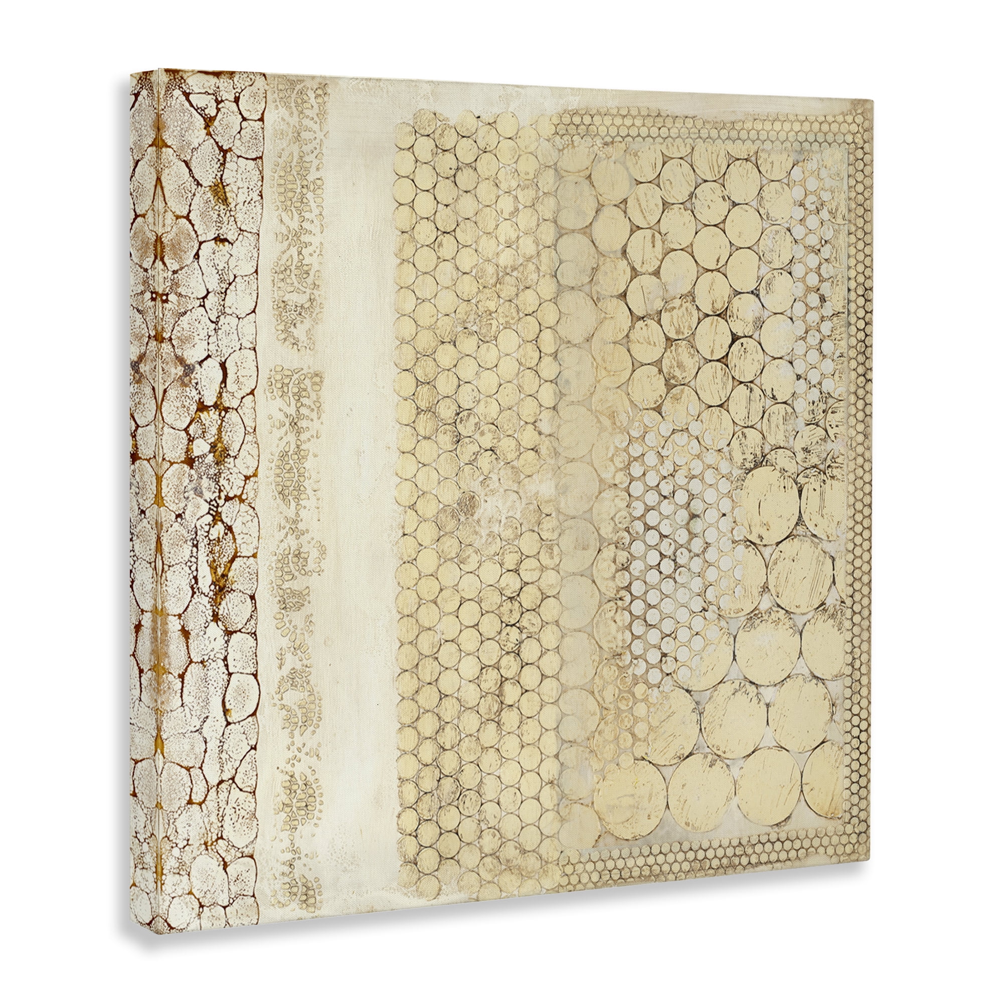 Stupell Industries Rustic Country Geometric Abstract Painting Gallery Wrapped Canvas Art Print Wall Art, 30 x 30