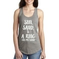 thumbnail image 1 of Sun, sand and a Ring on my hand Racerback Tank, 1 of 2