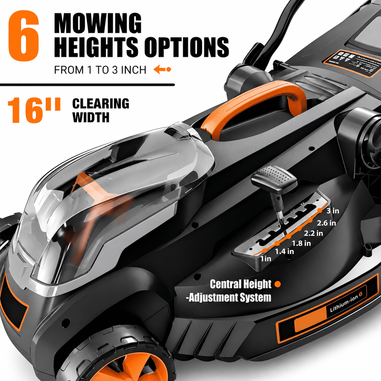 DOVAMAN 40V 19" Cordless Lawn Mower, Brushless Electric Lawn Mower, 6-Position Height, 2-in-1 Mulch & Bag, Battery and Charger Included (4.0Ah)