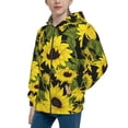 thumbnail image 2 of Kdxio Sunflowers In Vintage Pattern Kids Boys Girls Zip Up Hoodie 3D Printed Hooded Sweatshirt Hoody Coat with Pocket 7-12 Y-Small, 2 of 6