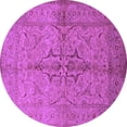thumbnail image 1 of Ahgly Company Indoor Round Oriental Purple Traditional Area Rugs, 7' Round, 1 of 4