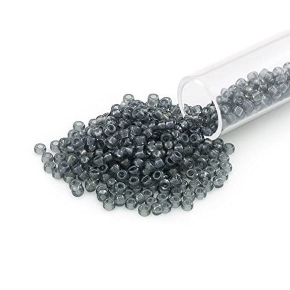 Miyuki Round Rocaille Seed Bead 11/0 Transparent Luster Grey