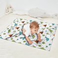 thumbnail image 2 of White Dinosaurs Volcanoes Cacti Pattern Blanket,Comfortable Soft Flannel Throw Blanket,All Season,Warm Lightweight Blankets for Sofa Bed Couch Living Room Chair,30"x40", 2 of 4